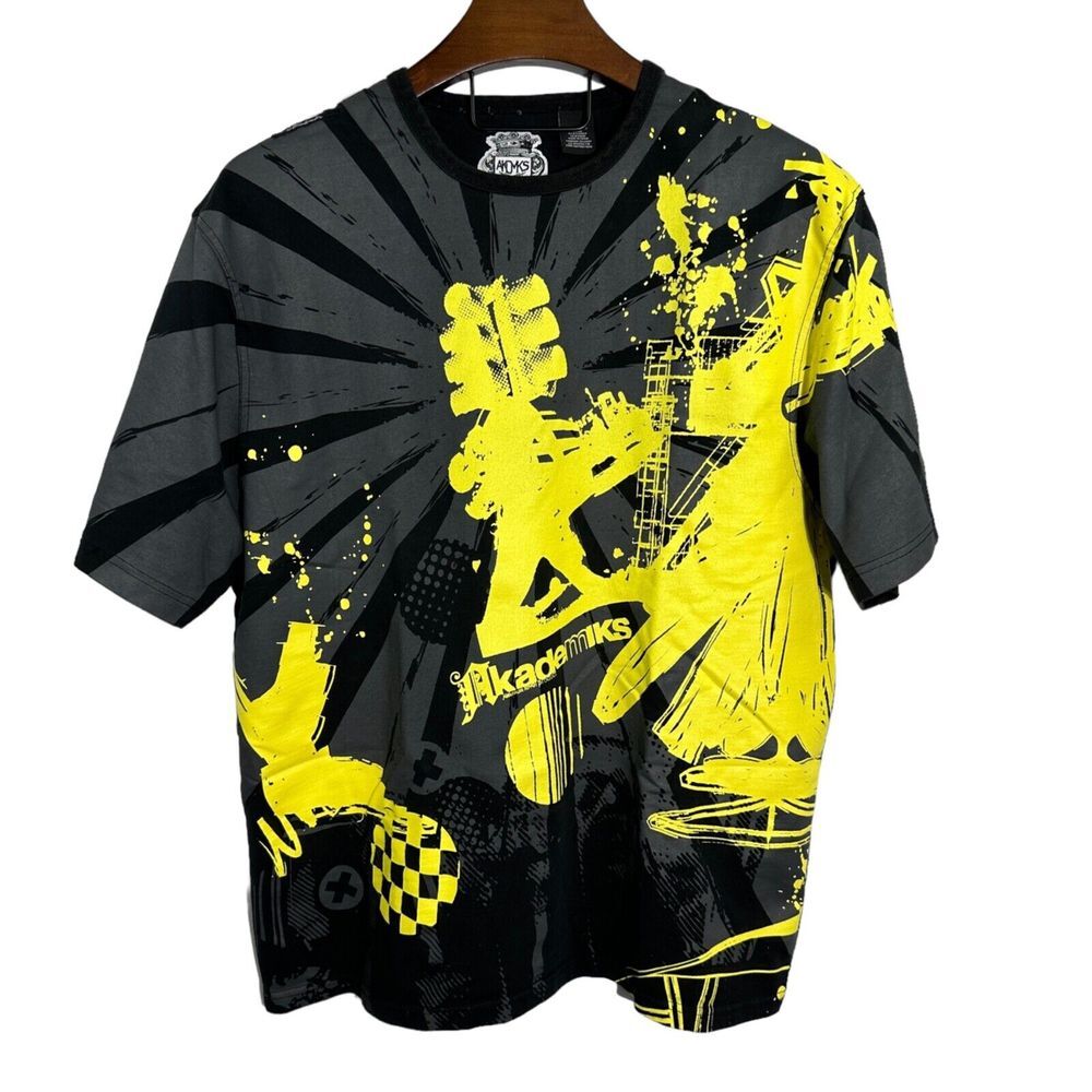 AKADEMIKS Jeanius Heavyweight T-Shirt Men's Graphic Print HIP HOP Black 3XL